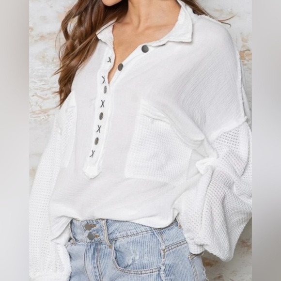 POL Textured Henley - Picture 4 of 9